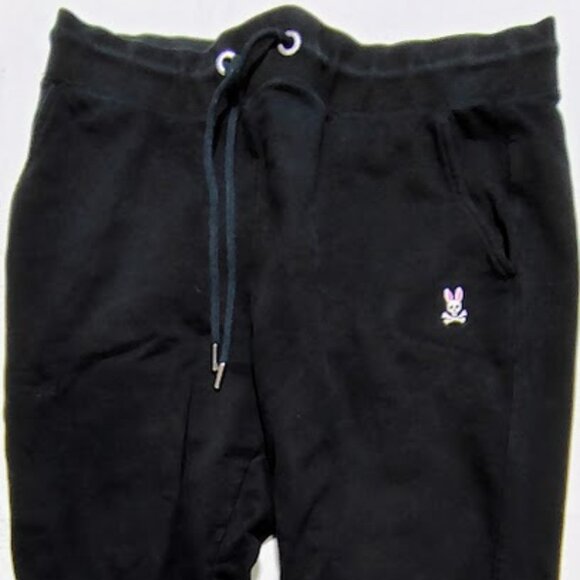 PSYCHO BUNNY LARGE BLACK SWEATPANTS - Picture 1 of 4